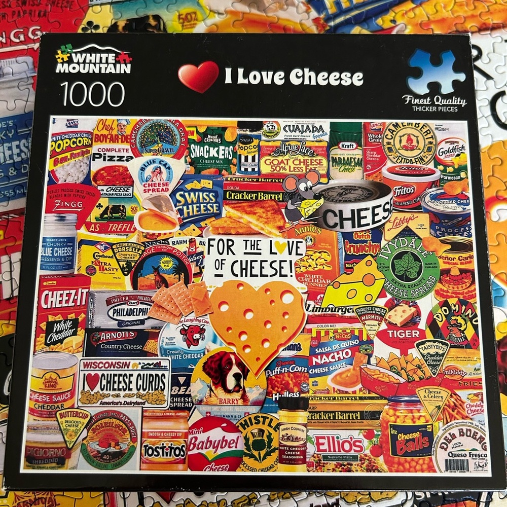 I Love Cheese 1000 Piece White Mountain Jigsaw Puzzle